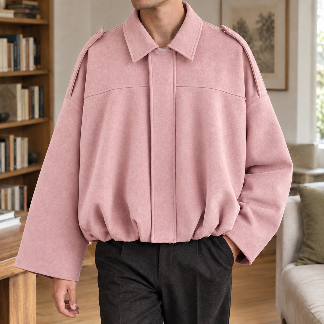 Owen Suede Jacket - Pink