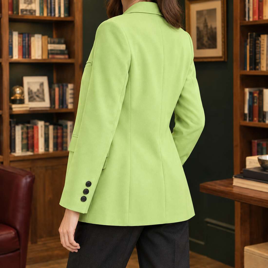 Alexandra-Skye Tailored Blazer - Yellow Green