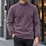 Simeon-Rhys Mock Neck Sweater - Grape Purple