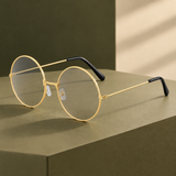 Amaury Retro Sunglasses - Golden White