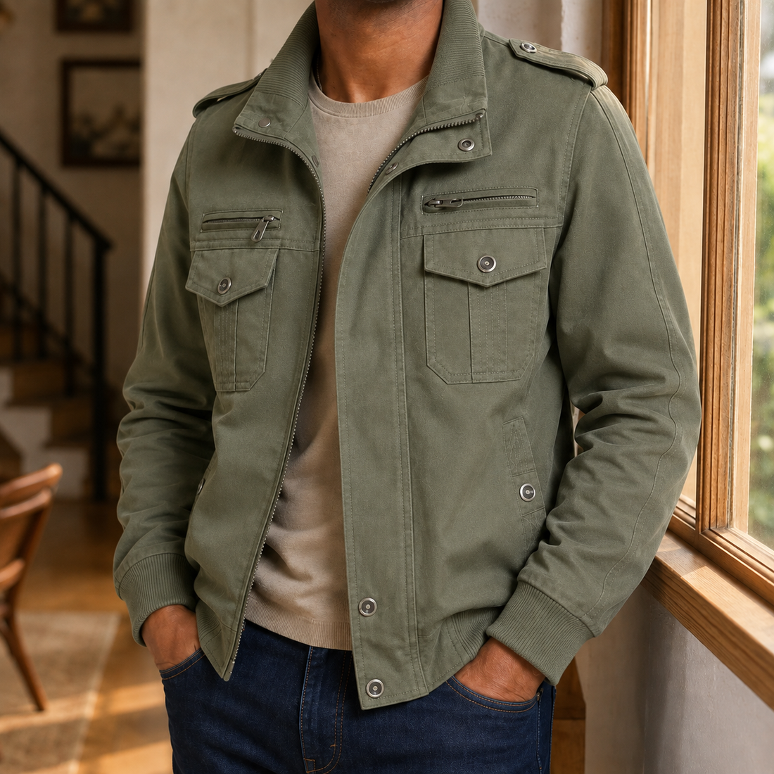 Caspian-York Bomber Jacket - Green