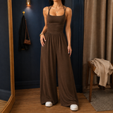 Demelza Wide Leg Jumpsuit - Coffee
