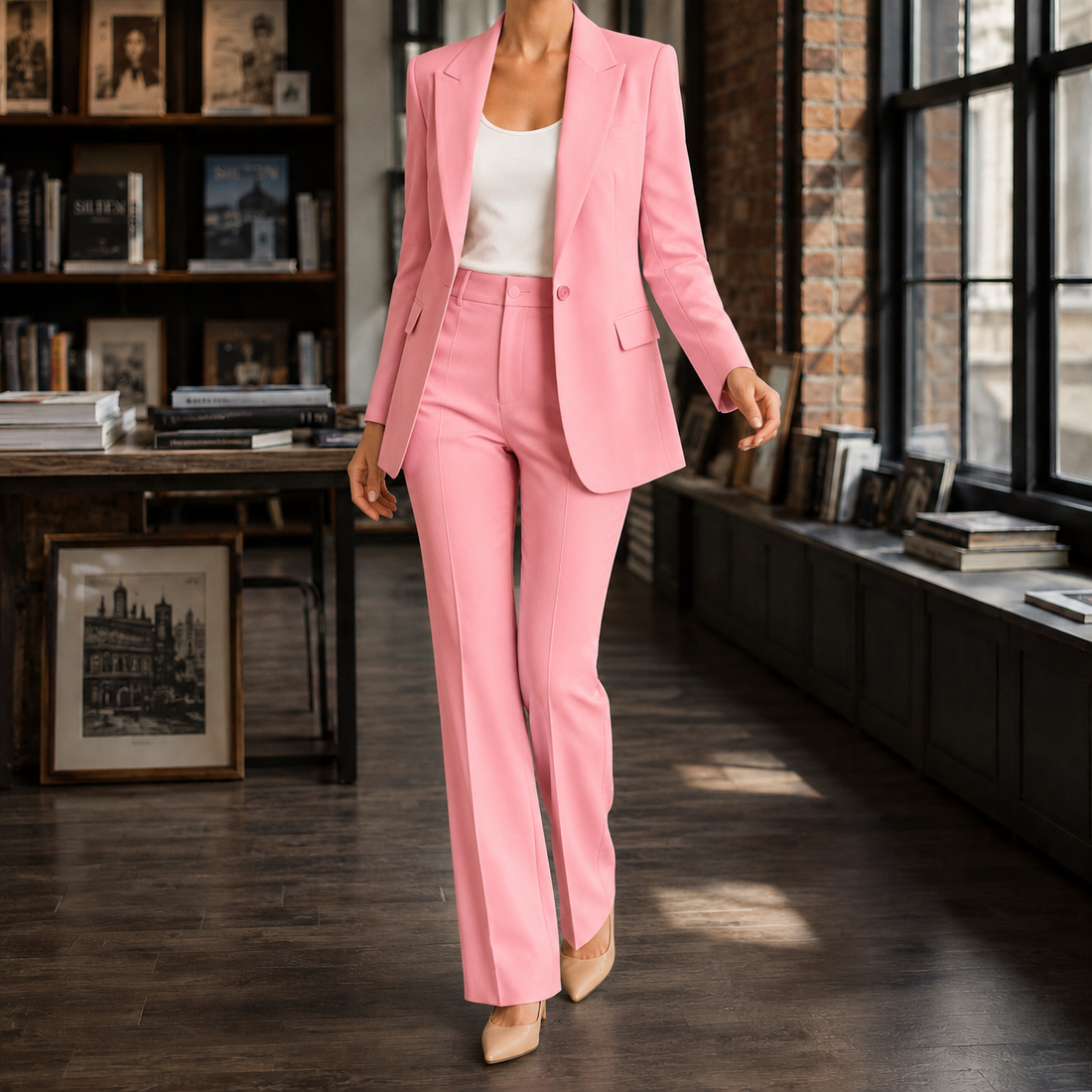 Aimee-Faye Tailored Set - Pink