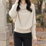 Solange-Grace Cowl Neck Sweater - Oatmeal