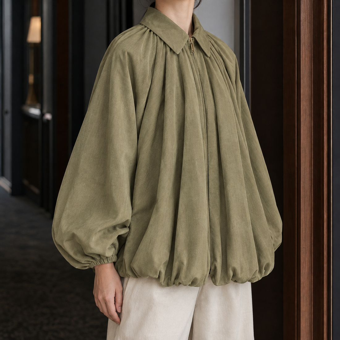 Faith-Jane Batwing Jacket - Green