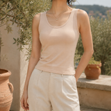 Junia Scoop Neck Tank - Skin Color