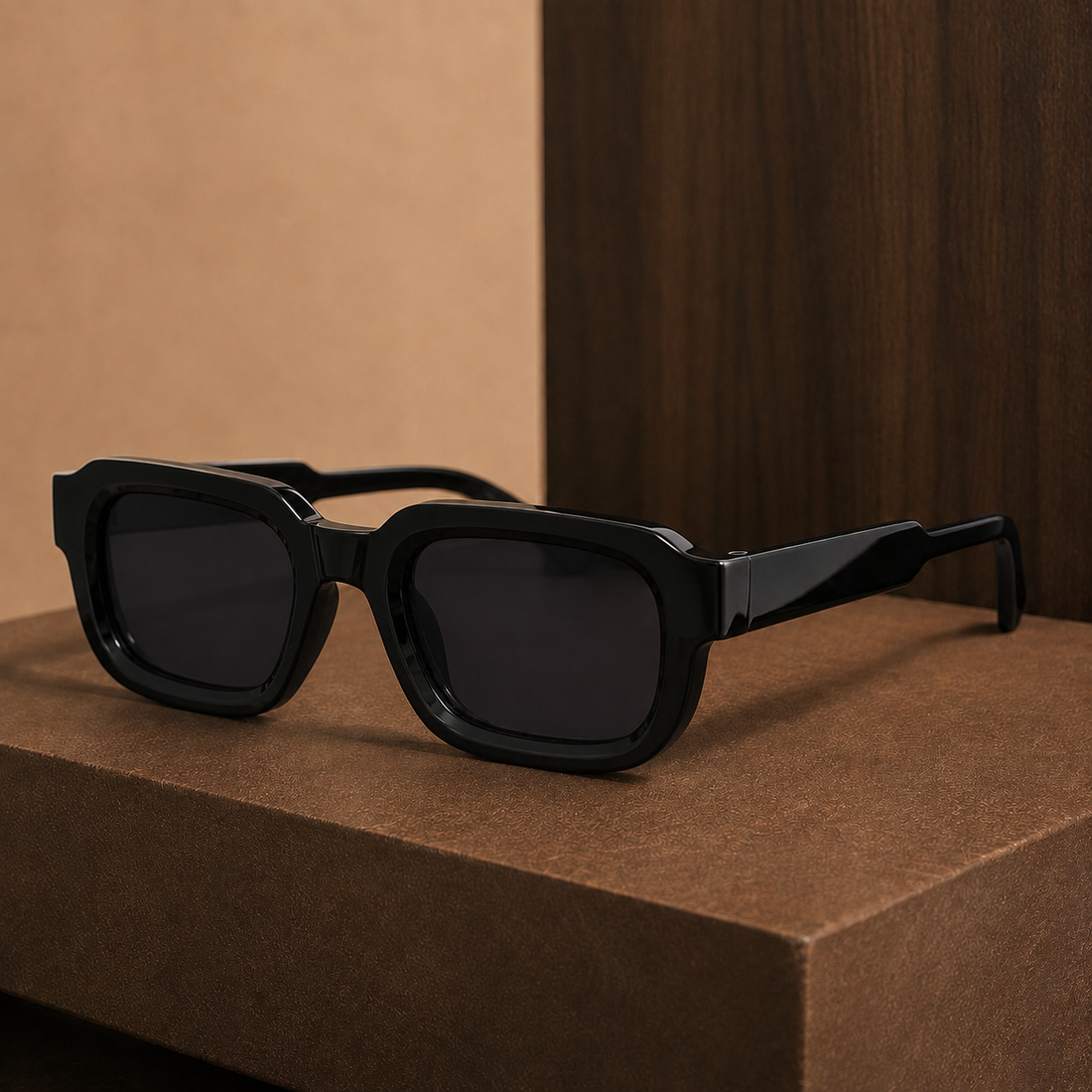 Simeon Sculpted Sunglasses - Midnight Smoke