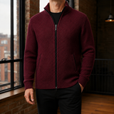 Dario Zip Sweater - Burgundy