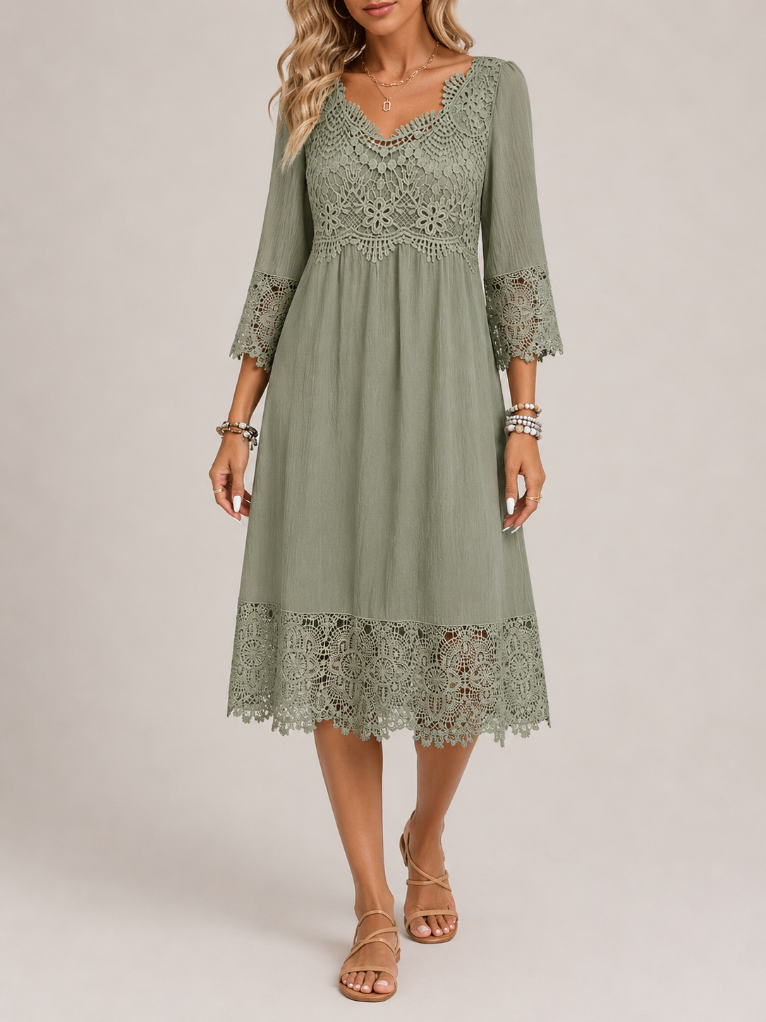 Aurelia Lace Midi Dress
